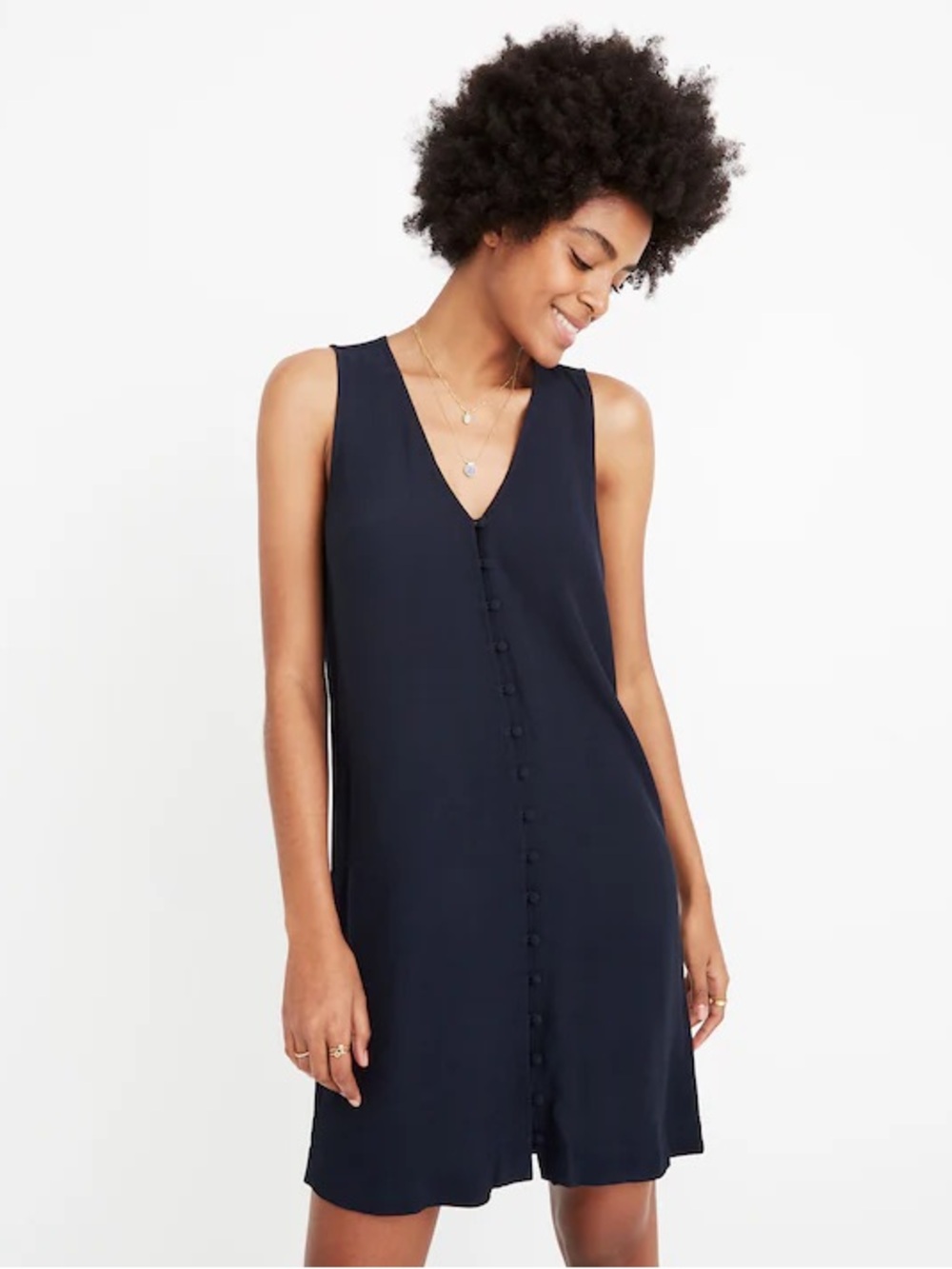Madewell Navy Blue Sleeveless Mini Dress